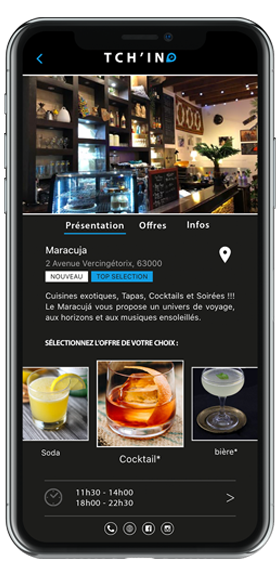 TCH'IN - Découvrez les meilleures adresses de votre ville et bénéficiez d'offres exclusives !